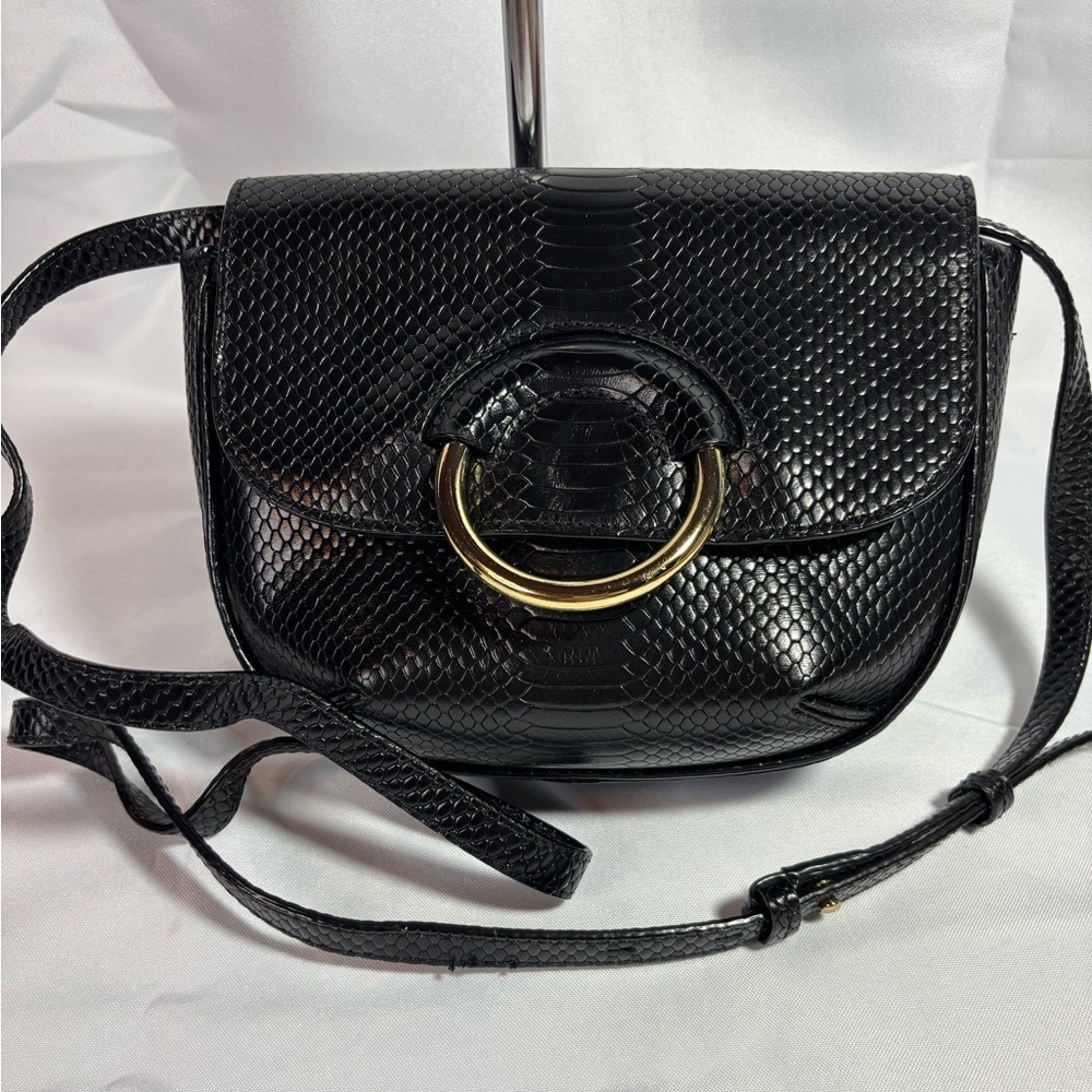 Banana Republic Black Mini Saddle Crossbody Bag